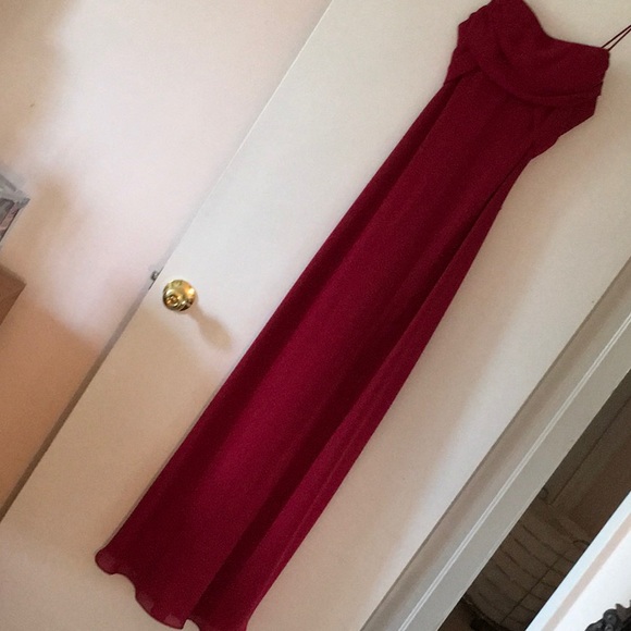 betsy and adam maroon dress
